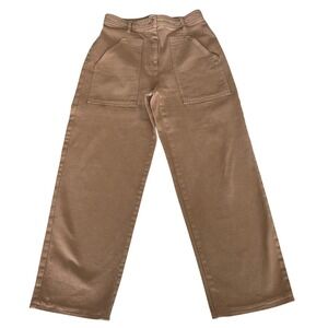 Wilfred Free Women's Size 6 High Rise Wide Leg Pants‎ Brown Tan Workwear Chino